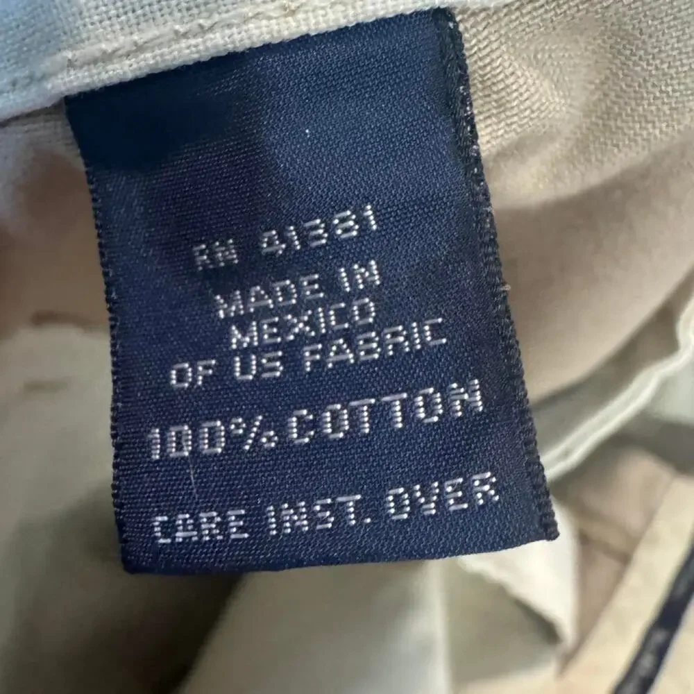 Polo Ralph Lauren Polo Chino Khaki Pleated Pants Men’s 35x30 100% Cotton Classic